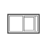 A black and white image depicting a window with a simple frame and clear glass panes.